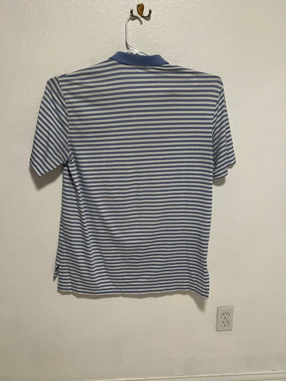 Polo Golf Ralph Lauren Performance Shirt Stretch Striped Blue Men's size XL